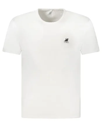 U.S. Grand POLO Tricou barbati simplu cu logo brodat, Alb