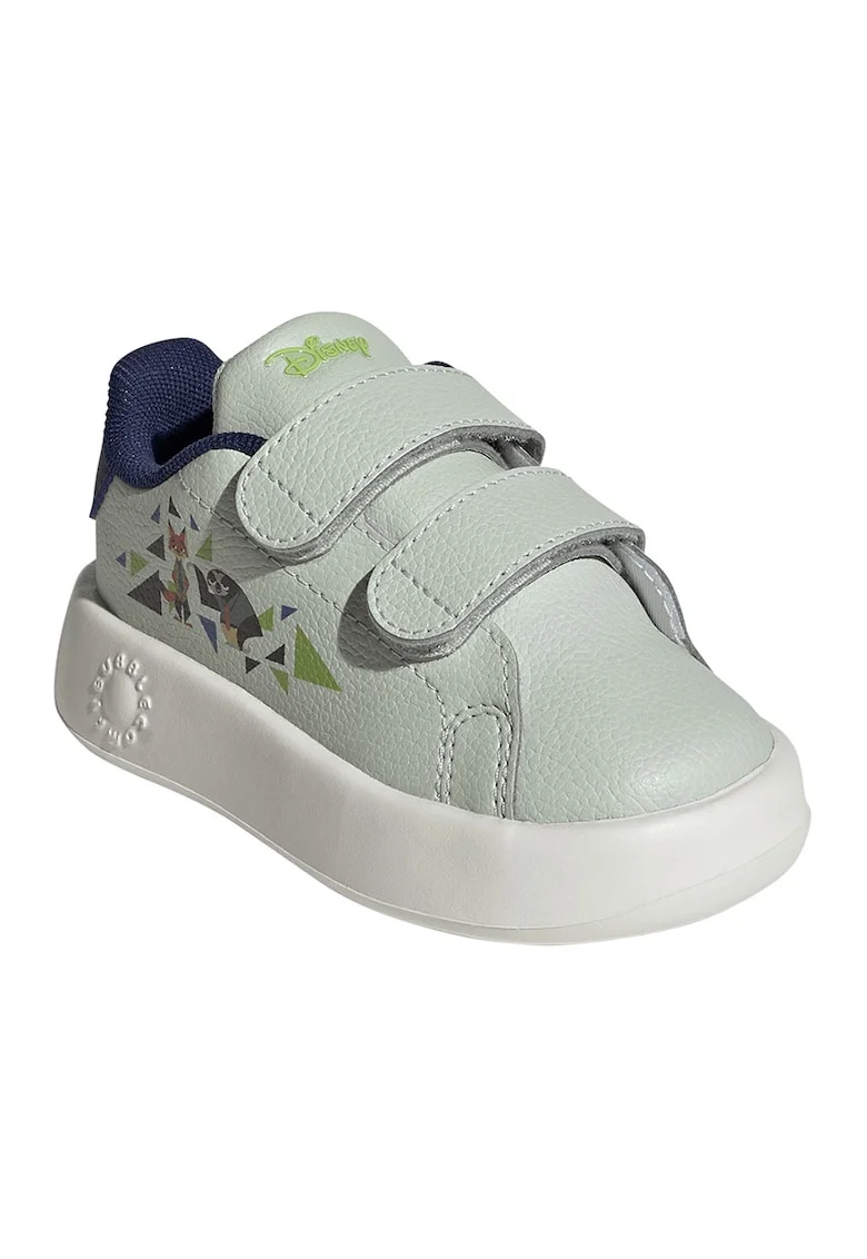 Pantofi sport Advantage din piele ecologica cu velcro, Verde pal/Bleumarin