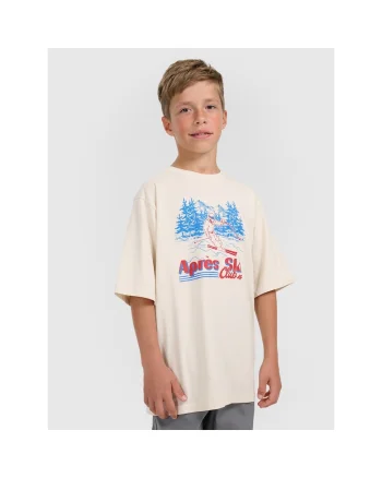 Tricou copii  lejer, imprimeu, bumbac, Alb