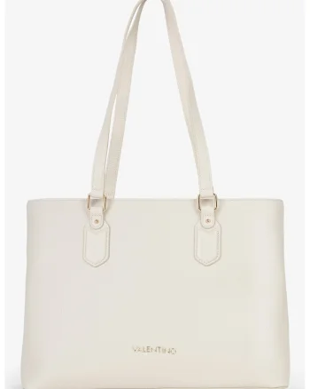 Geanta shopper de piele ecologica, Crem