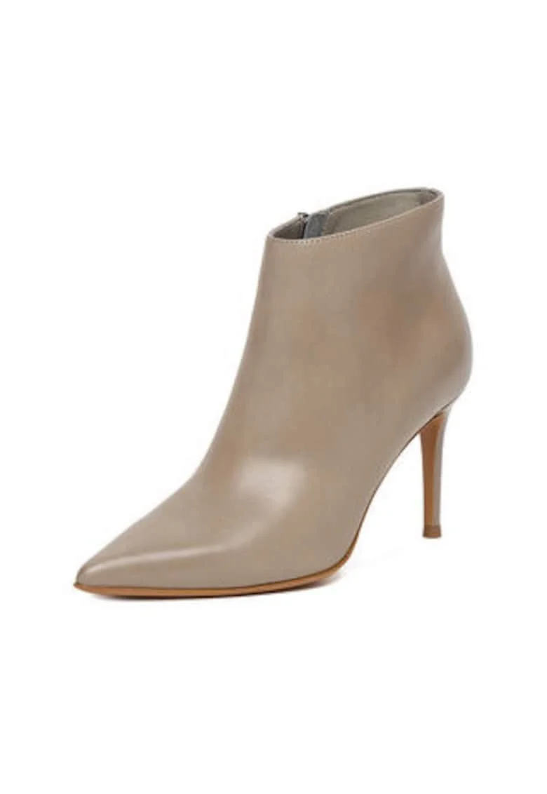Botine dama  gri, Bej