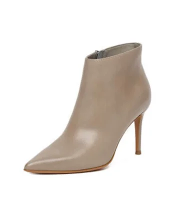 Botine dama  gri, Bej