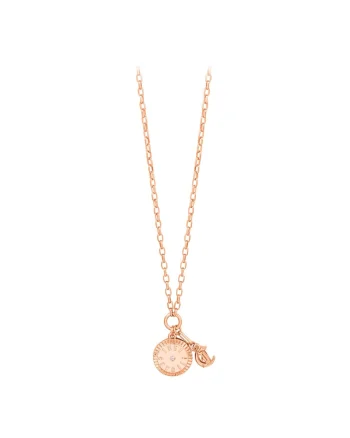 Colier cu talisman logo, Auriu, Auriu rose