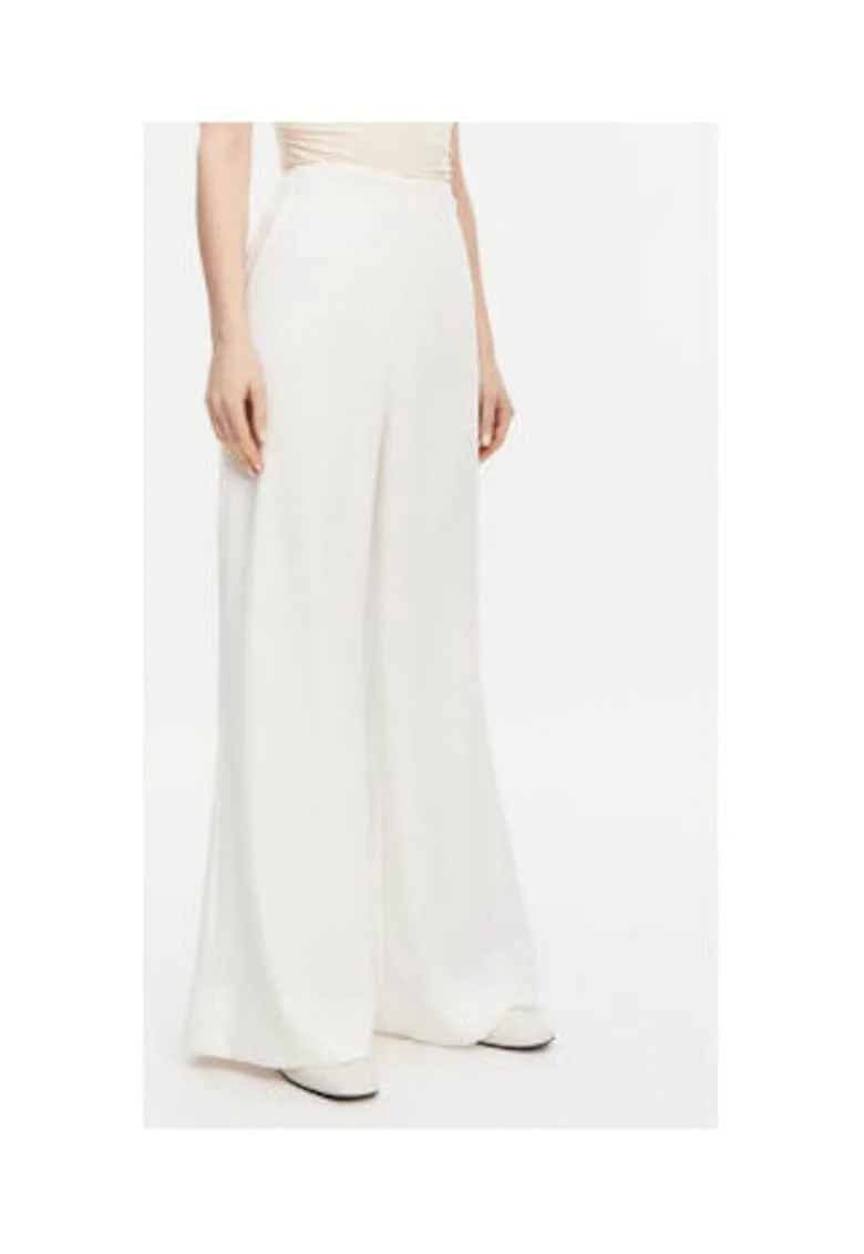 Pantaloni dama,  model 53-5136-117, alb, poliester, Alb