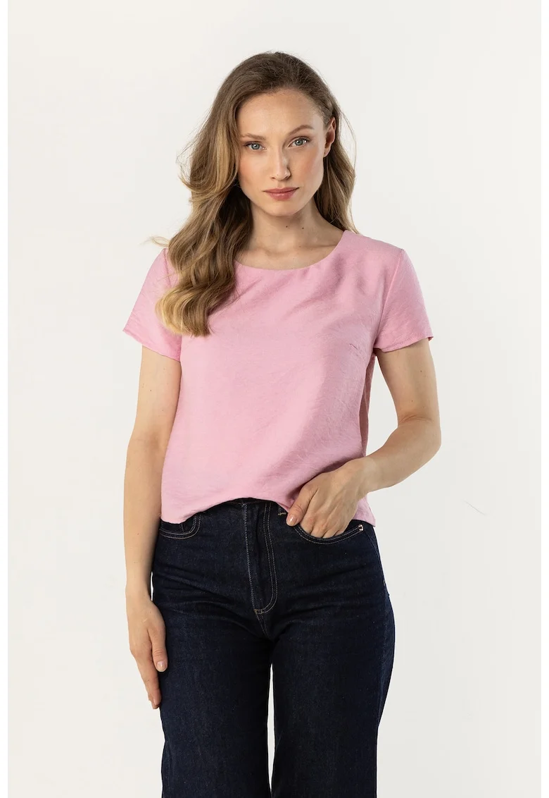 Bluza dama,  simpla, roz, nylon