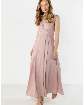 Rochie maxi dama,  in, roz murdar