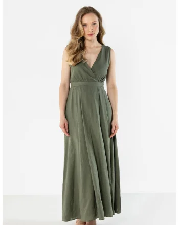 Rochie maxi dama,  in, kaki