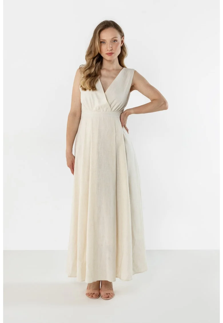 Rochie maxi dama,  in/viscoza, bej