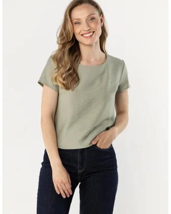 Bluza dama,  A762, verde salvie, nylon