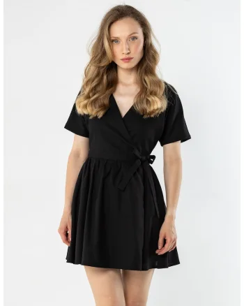 Rochie mini dama  decolteu in V, in, negru