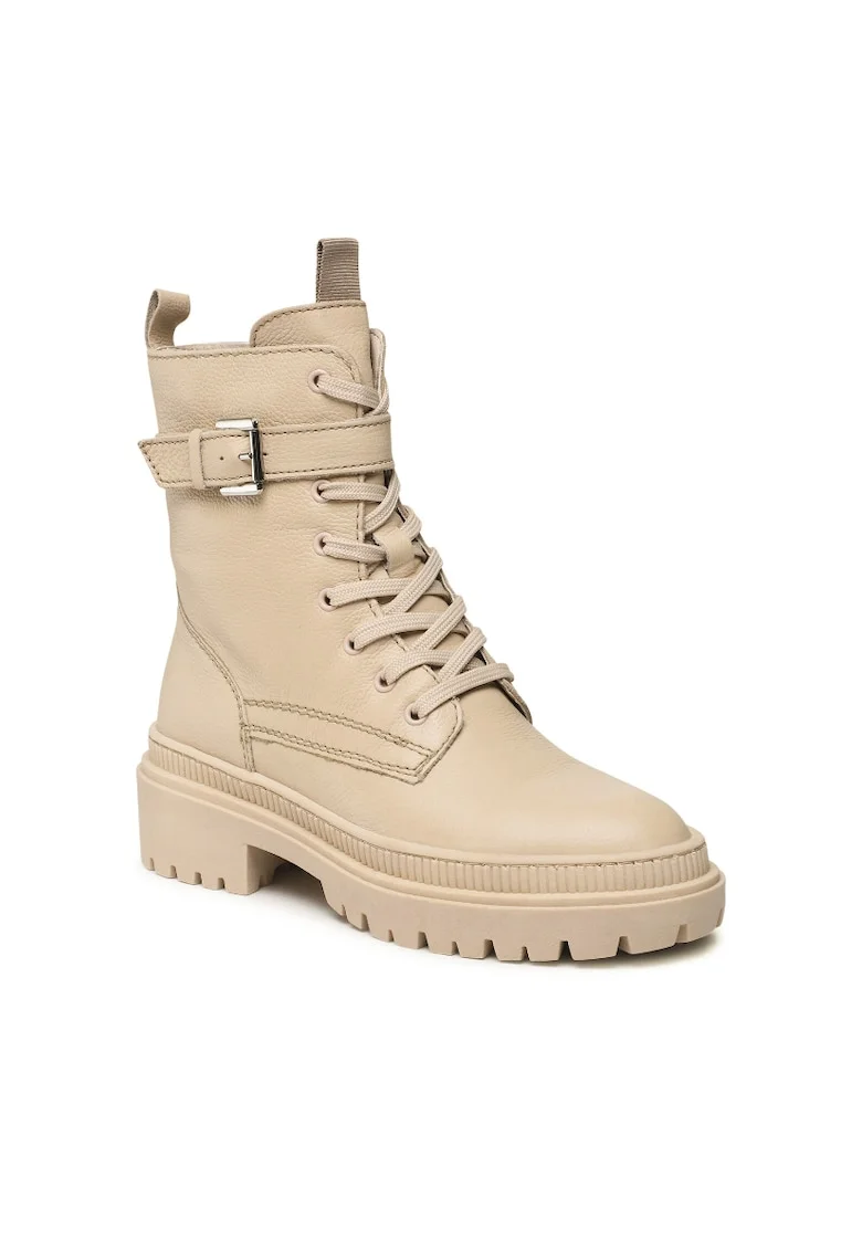 Ghete dama,  Piele naturala, bej, Bej