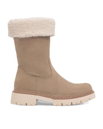 Botine dama,  590558802558042, Piele ecologica, Bej