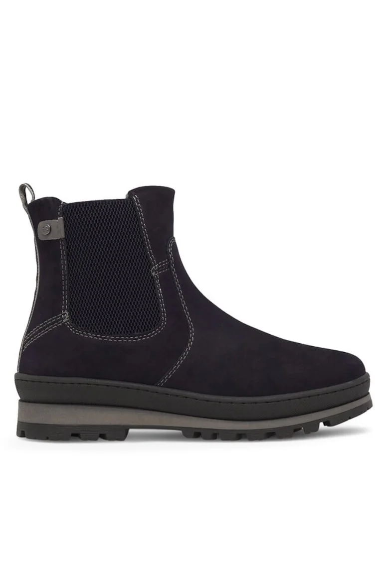 Botine dama,  590558816128839, Piele naturala, Bleumarin