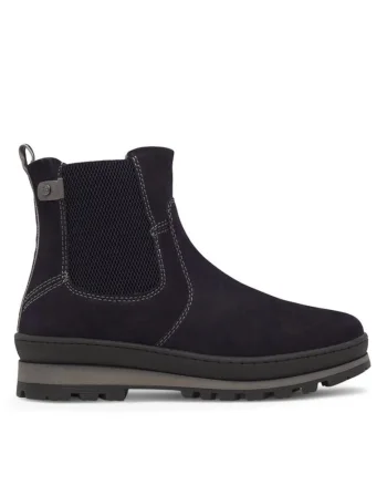 Botine dama,  590558816128839, Piele naturala, Bleumarin