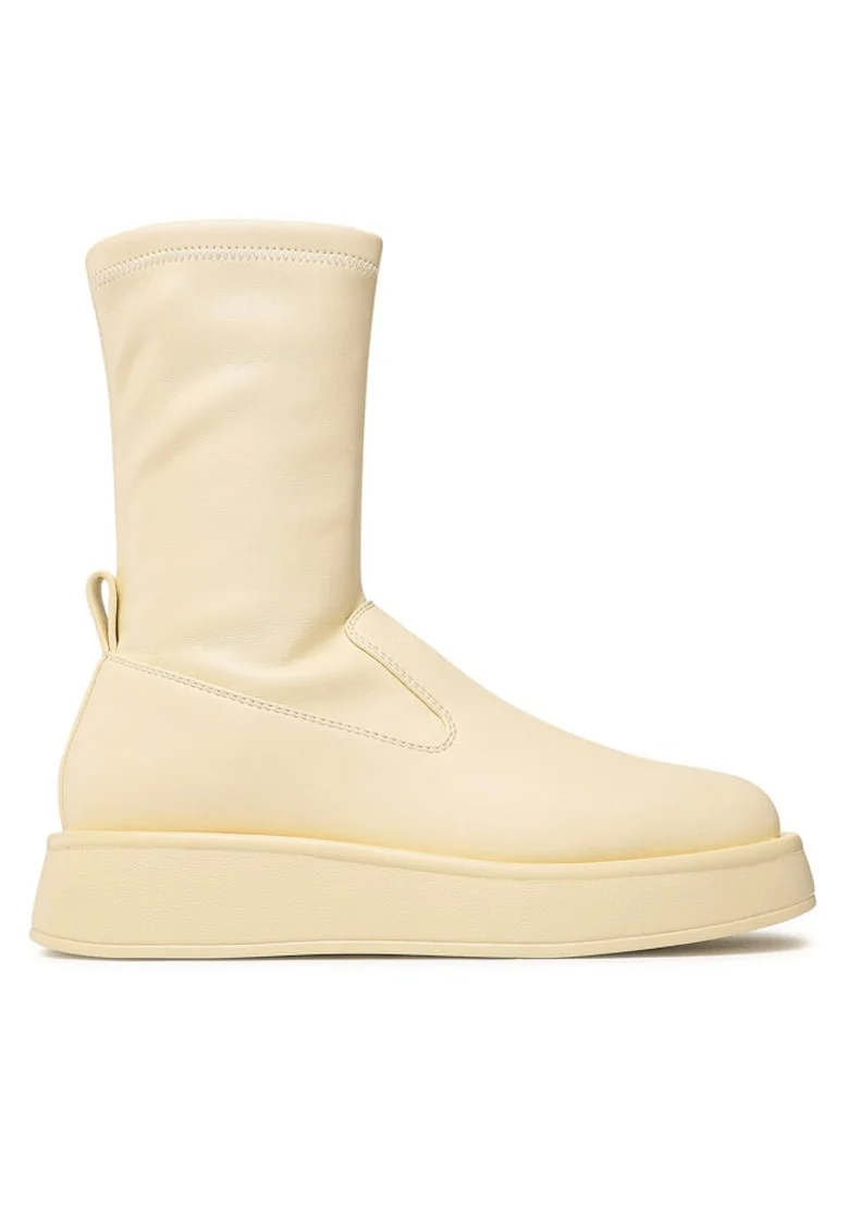 Botine dama,  590486221751237, Sintetic, Galben