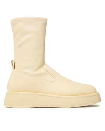 Botine dama,  590486221751237, Sintetic, Galben