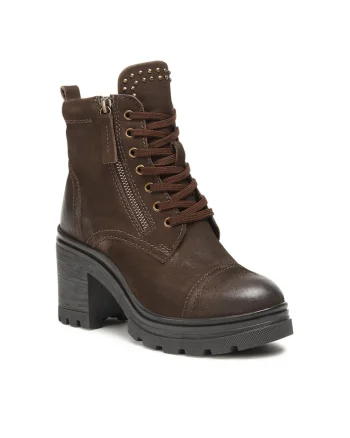 Botine dama,  5904248877644, Piele nabuc, Maro, Maro