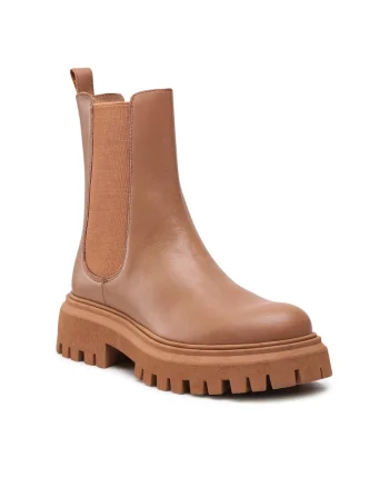 Cizme Chelsea dama,  Piele naturala, maro, Maro
