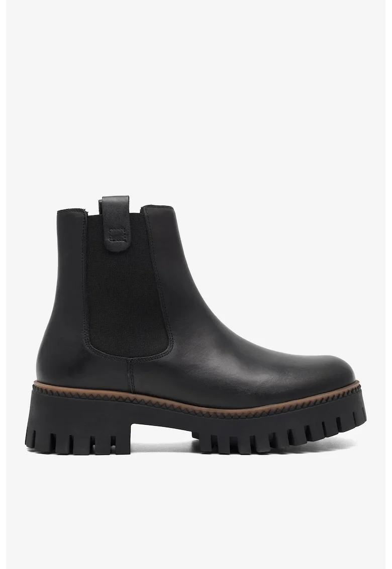 Ghete dama  5905588081654, Piele naturala, Negru, Negru