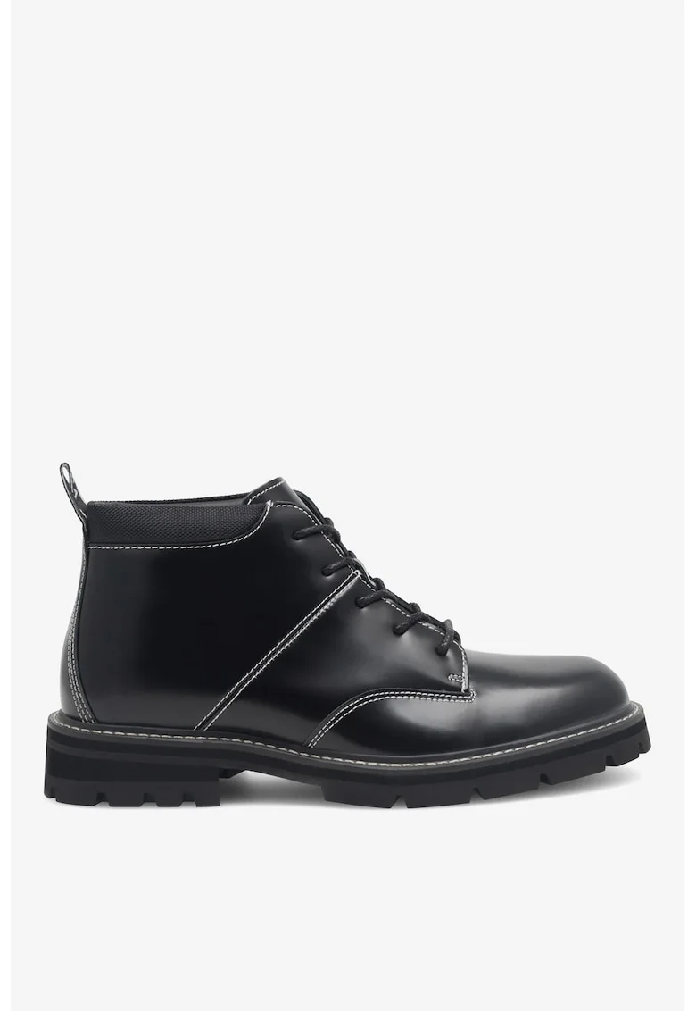 Ghete barbati  5905588176671, Piele naturala, Negru, Negru