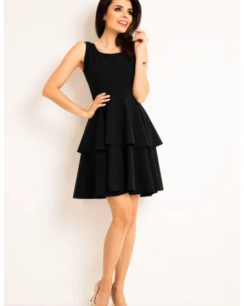 Rochie dama,  poliester/elastan, neagra,
