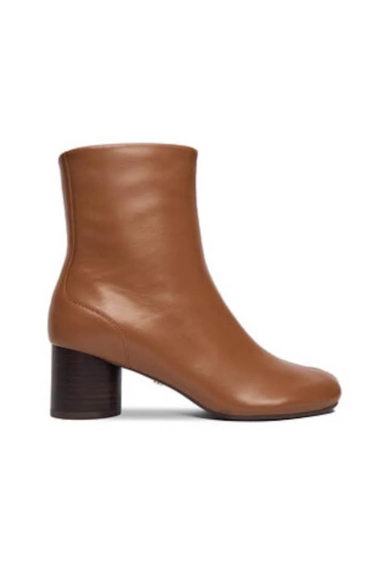 Botine dama,  maro, din piele