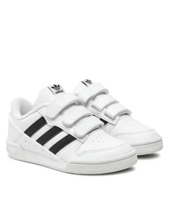 Pantofi copii,  Team Court 2 Str Cf, piele naturala, alb/negru, unisex