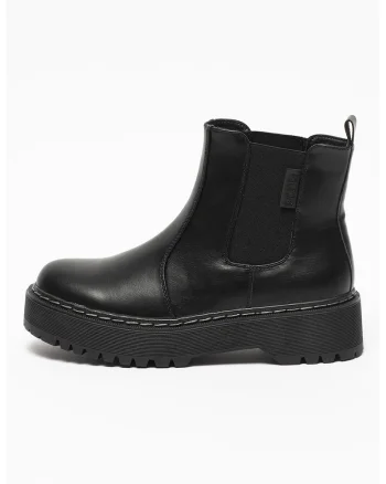 Ghete Chelsea de piele ecologica, Negru