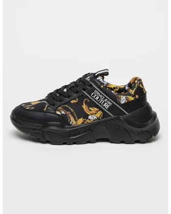 Pantofi sport cu model si garnituri din piele, Negru/Maro deschis