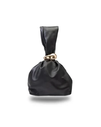 Geanta dama din piele naturala negru Eliza
