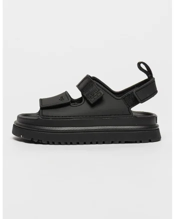 Sandale cu talpa flatform Golden Glow, Negru