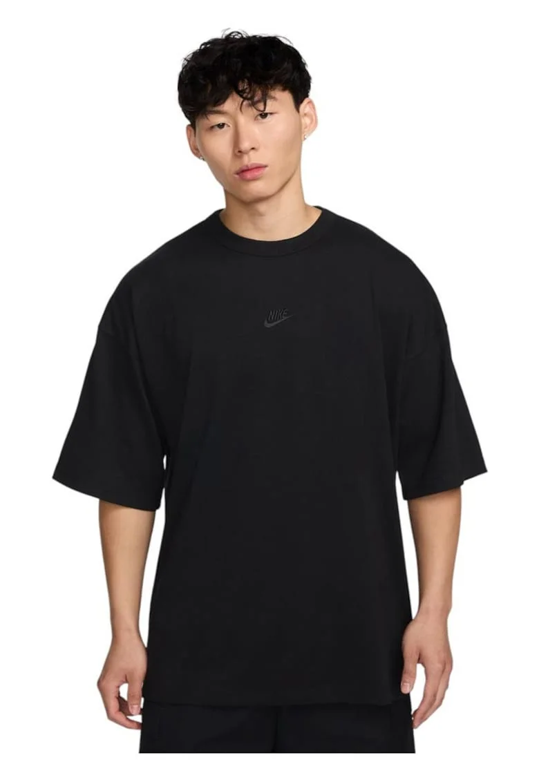 Tricou barbati  Sportswear Premium Essentials, croiala lejera, negru, bumbac