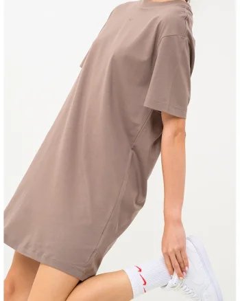 Rochie-tricou cu decolteu la baza gatului Sportswear Essentials, Maro/Maro taupe
