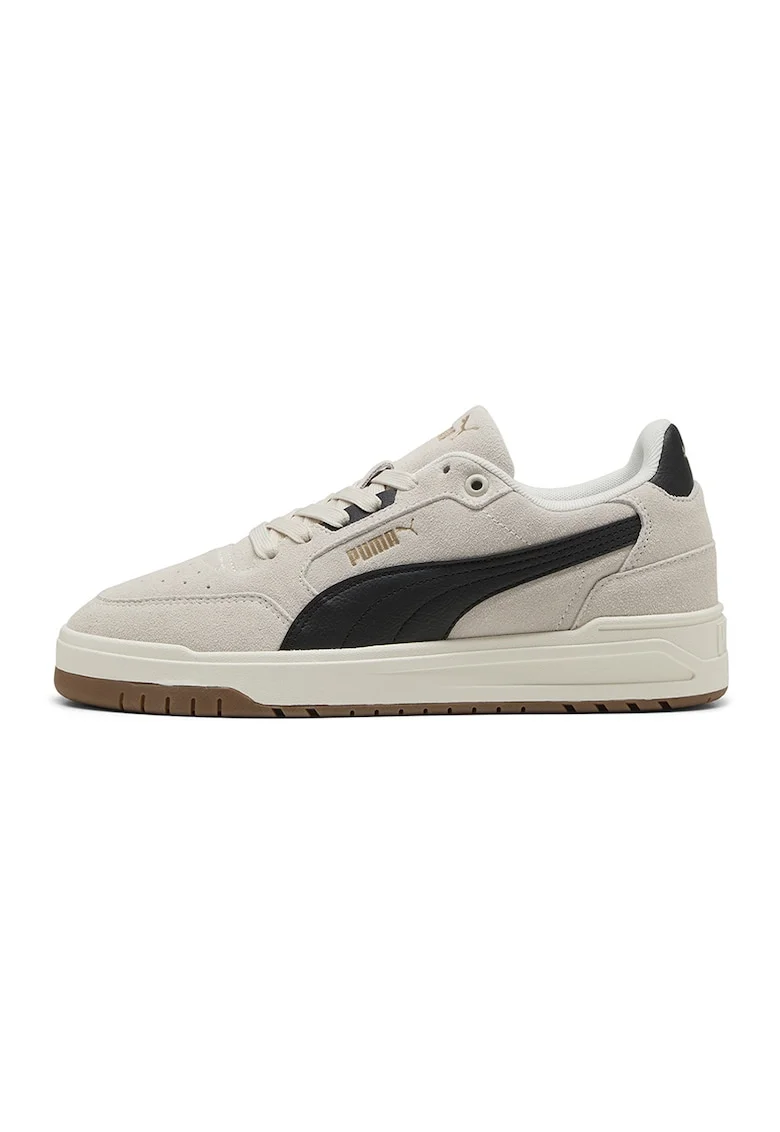 Pantofi sport Shuffle Downtown de piele intoarsa, Negru/Bej deschis