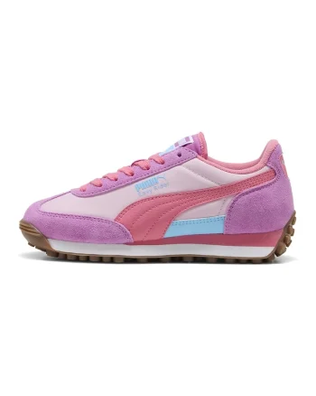 Pantofi sport Easy Rider de piele intoarsa si material textil, Albastru glaciar/Roz/Nude rose