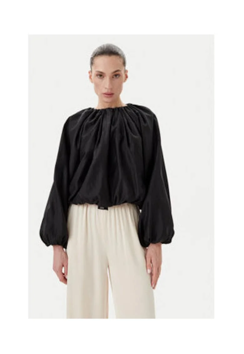 Bluza dama,  material sintetic, negru,
