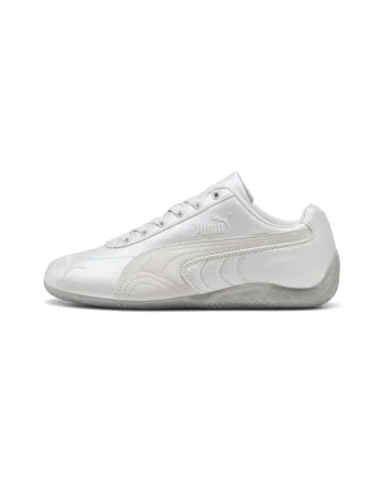 Pantofi sport Speedcat Anodized din satin, Alb/Alb murdar