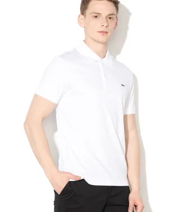 Tricou polo regular fit de bumbac, Alb