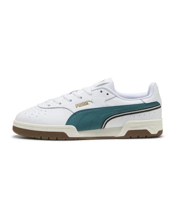 Pantofi sport Court Premier de piele, Alb optic/Verde persan