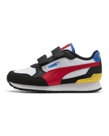 Pantofi sport ST Runner v4 NL cu inchidere velcro, Rosu/Alb/Negru