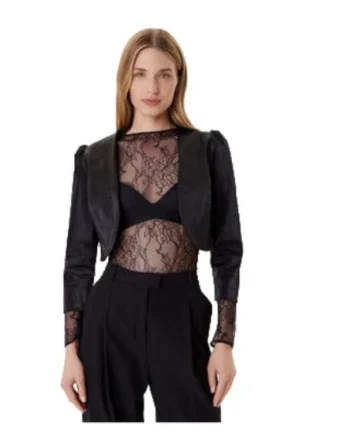 Sacou dama 305732460,  Sintetic, Negru,