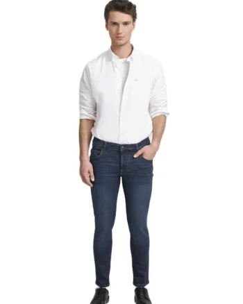 Blugi  5 buzunare, modern fit, summer cool, Albastru inchis