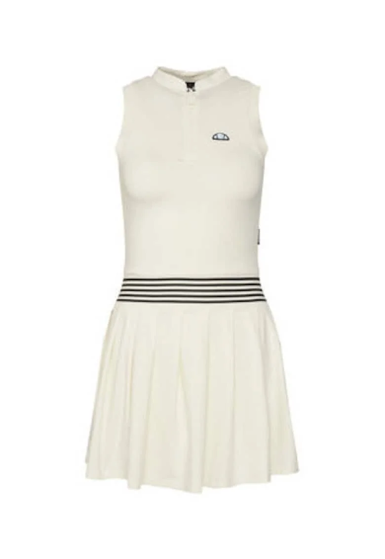 Rochie casual,  material sintetic, alb/negru,