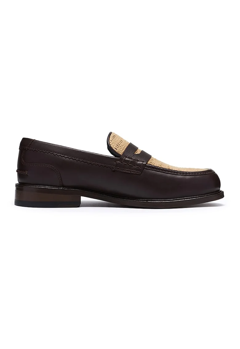 Pantofi loafer din piele Craft James, Maro cognac/Bej