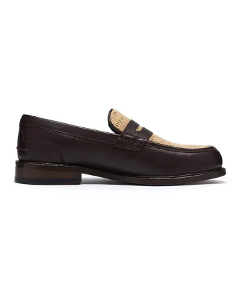 Pantofi loafer din piele Craft James, Maro cognac/Bej