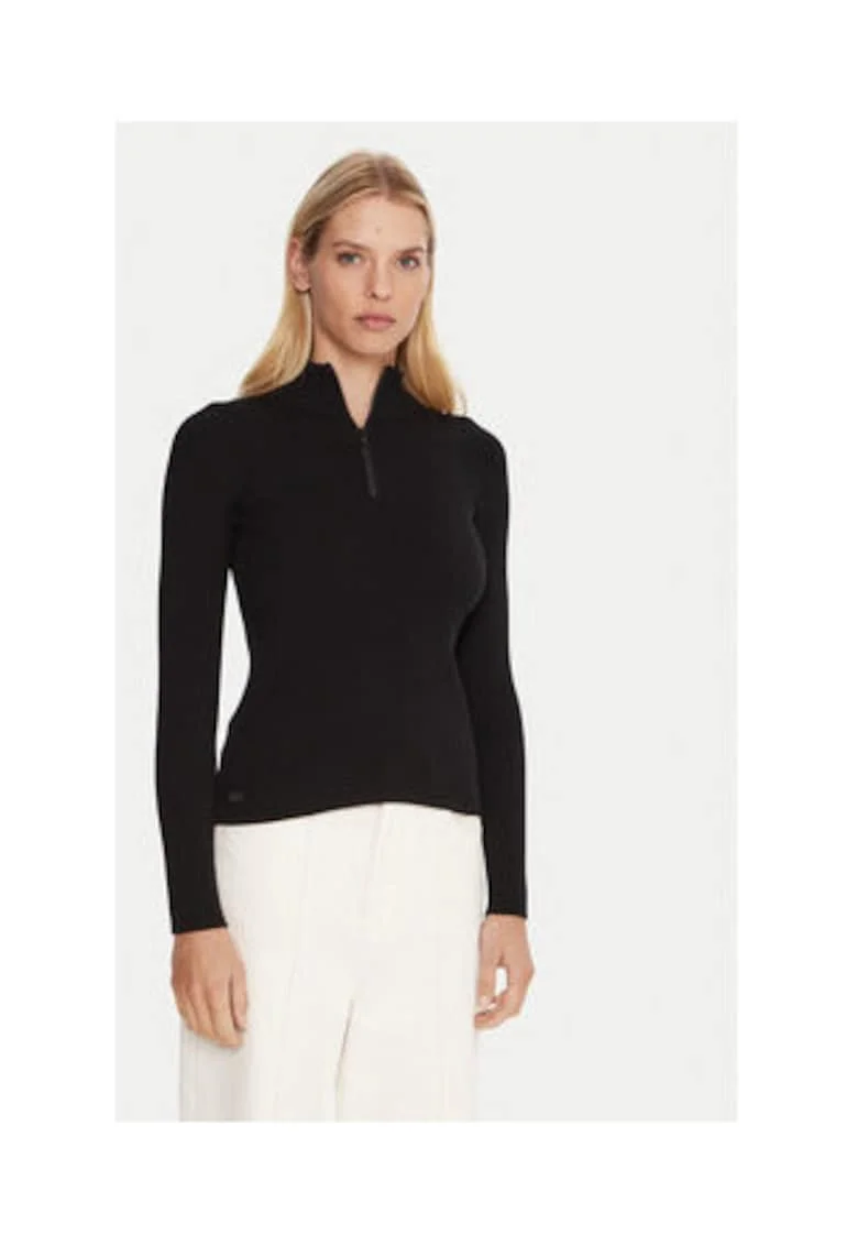 Pulover de dama,  305549068, material sintetic, negru,