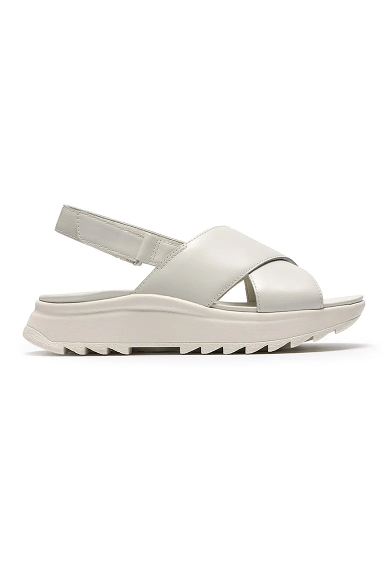 Sandale wedge cu barete incrucisate Dashlite, Alb