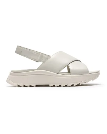 Sandale wedge cu barete incrucisate Dashlite, Alb