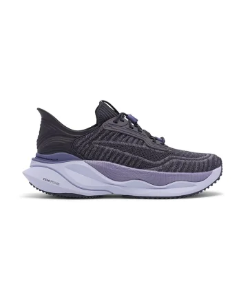 Pantofi sport din material textil cu sireturi elastice, Gri carbune/Gri inchis
