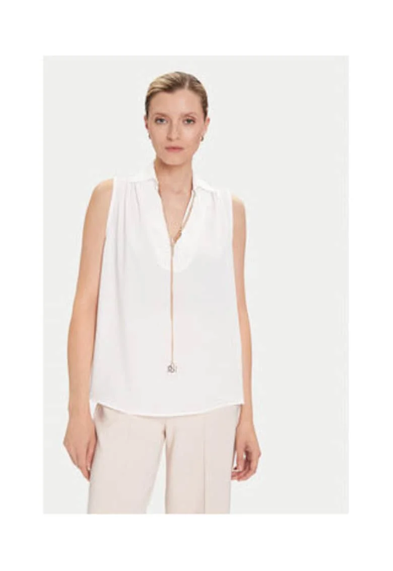 Bluza de dama,  alb, material sintetic